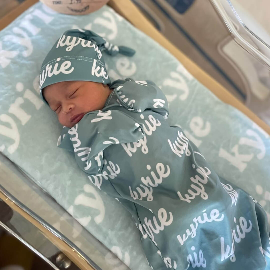  Solid Sky Personalized Newborn Baby Knot Gown、mySite、layawaytickets