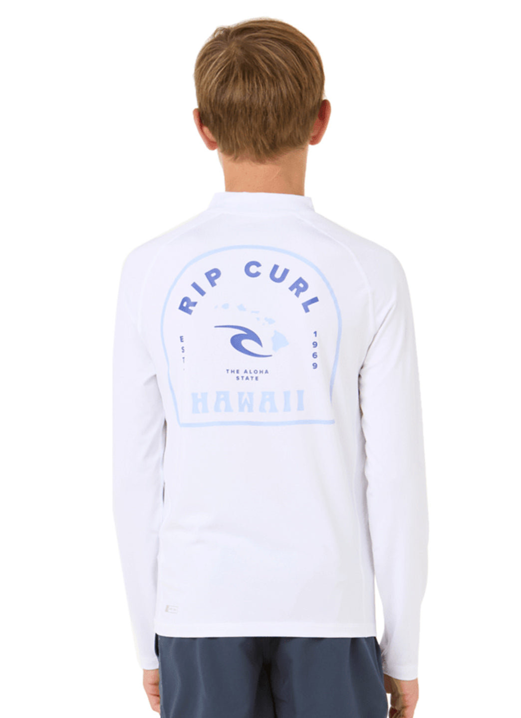 Rip Curl Boys' Island Vibe UPF 50+ Long Sleeve Rash Guard (Big Kid)、mySite、noshort