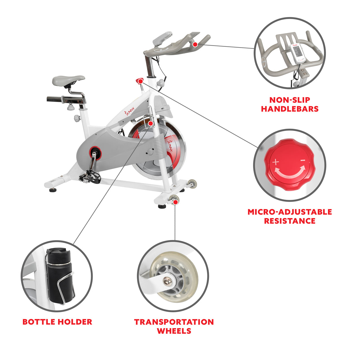 Premium Magnetic Belt Drive Indoor Cycling Bike、mySite、ghnorth