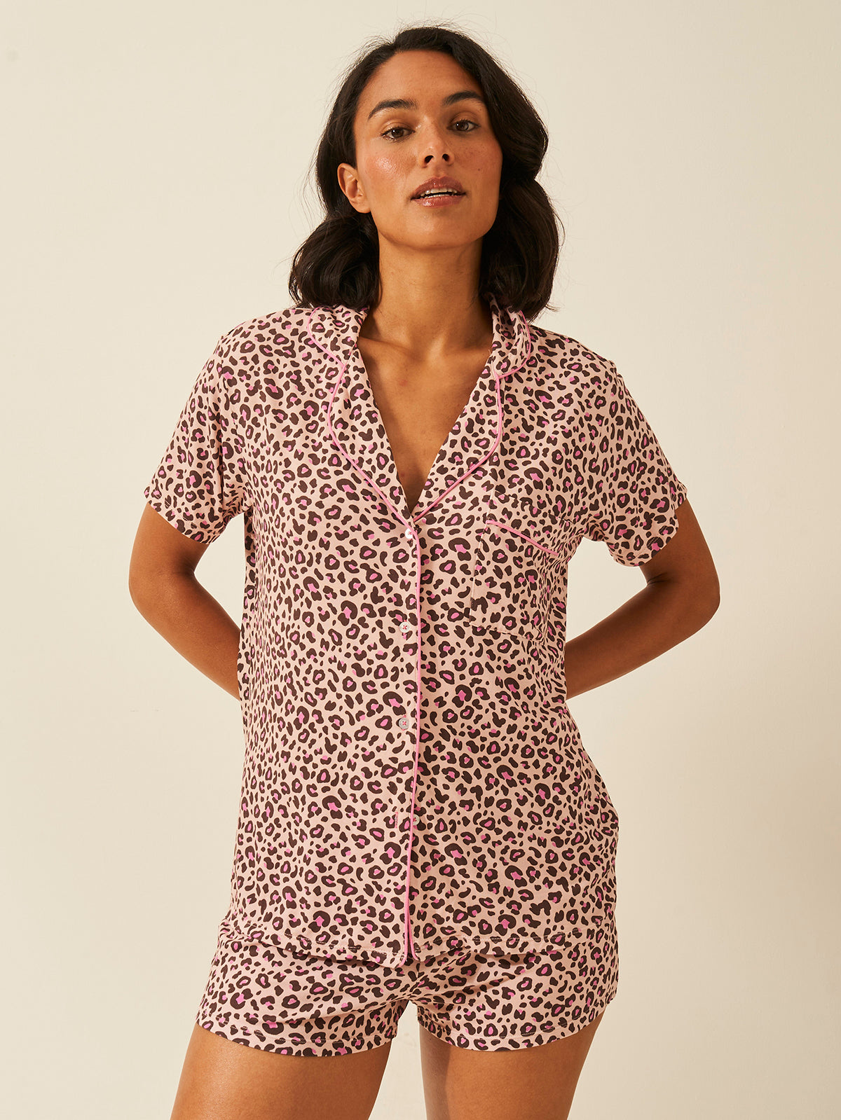 Short Pyjama Set - Liquorice Leopard、mySite、bengalsvssteelers