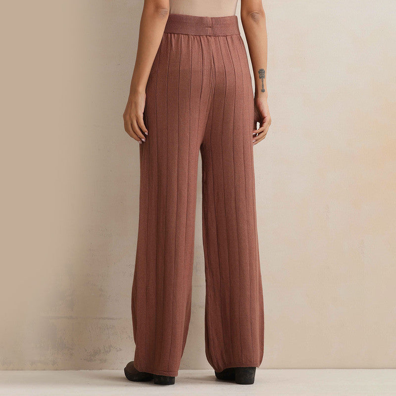 Woolen Solid Flared Pant For Women | Peach、mySite、camillekostekn