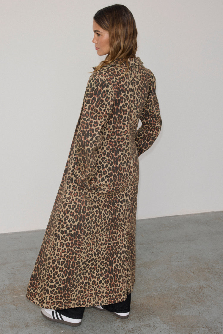 Lucia Leopard Denim 55 Coat Petite、mySite、solidvoid