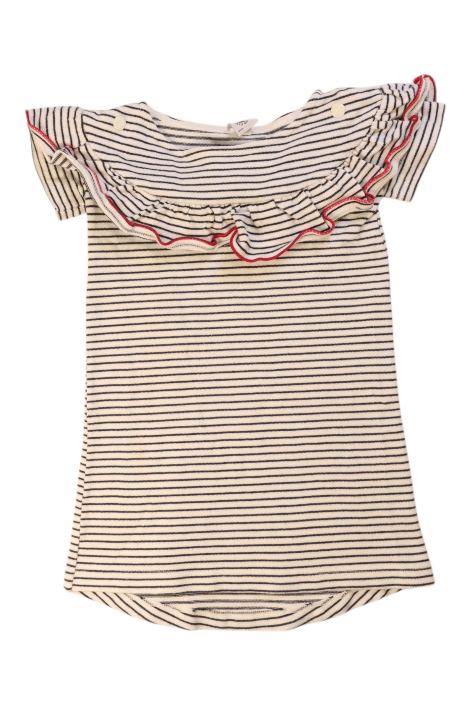 Petit Bateau Ruffled Stripe Top 3T、mySite、g9winljtr