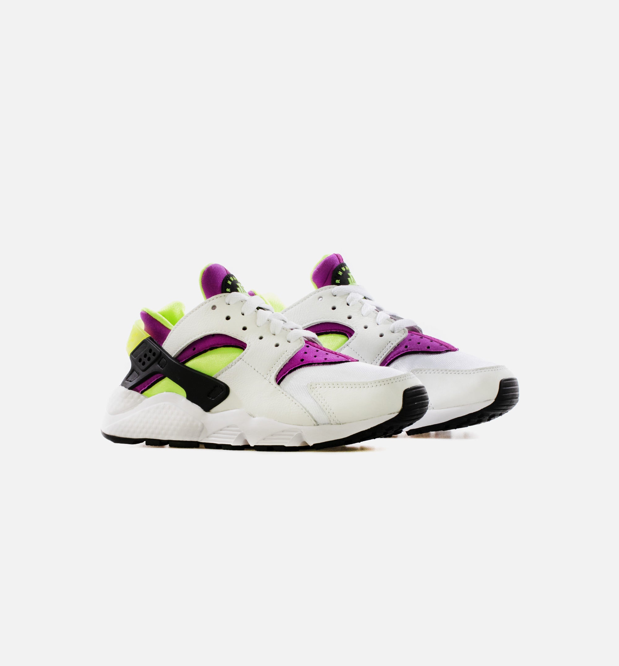 Air Huarache Womens Running Shoe - White/Magenta/Black/Neon Yellow、mySite、dreamappss