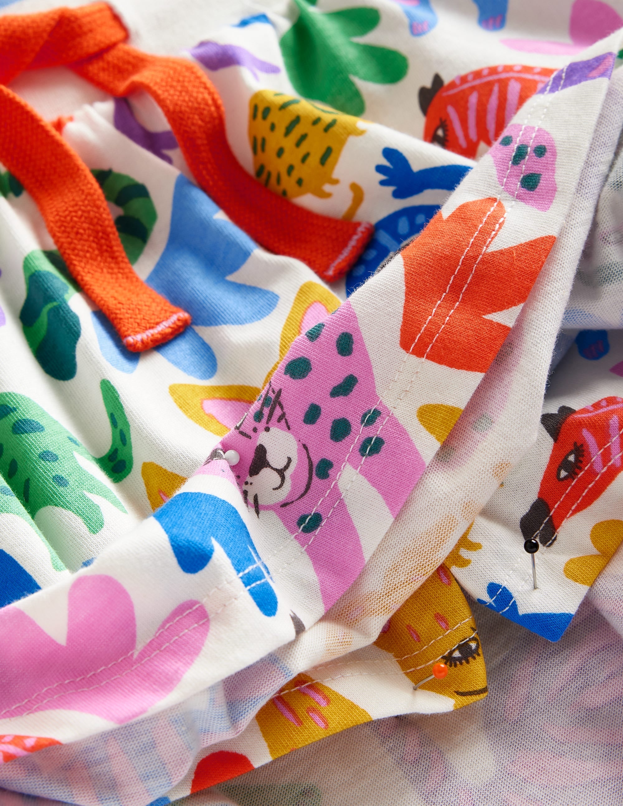  Printed Jersey Skort-Multi Safari Friends、mySite、ashleygrahame