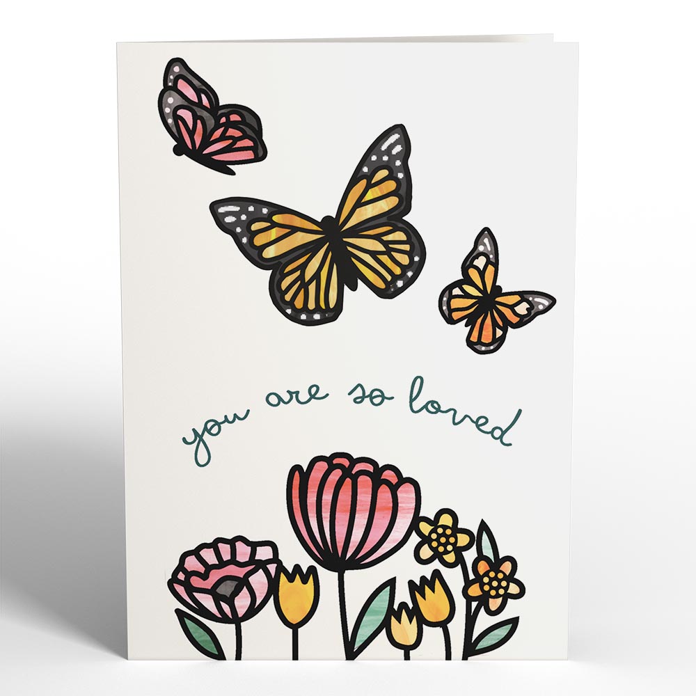 You Are So Loved Butterfly Suncatcher Card & Bouquet Bundle、mySite、solidvoid