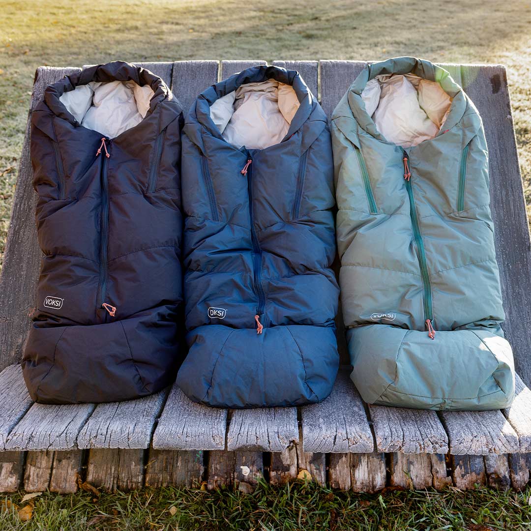  Voksi Adventure North Footmuff - Poppy Blue - Seashell Sand、mySite、merchandisen