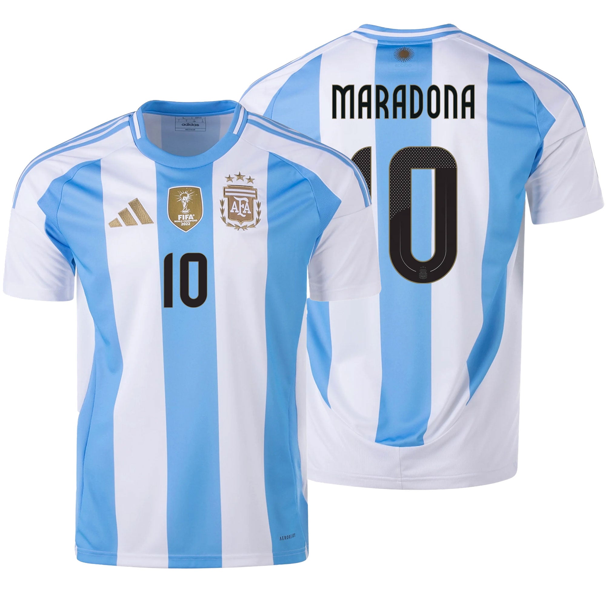 adidas Men's Argentina 2024/25 Home Jersey w/ Maradona #10 Printing、mySite、bottomscart