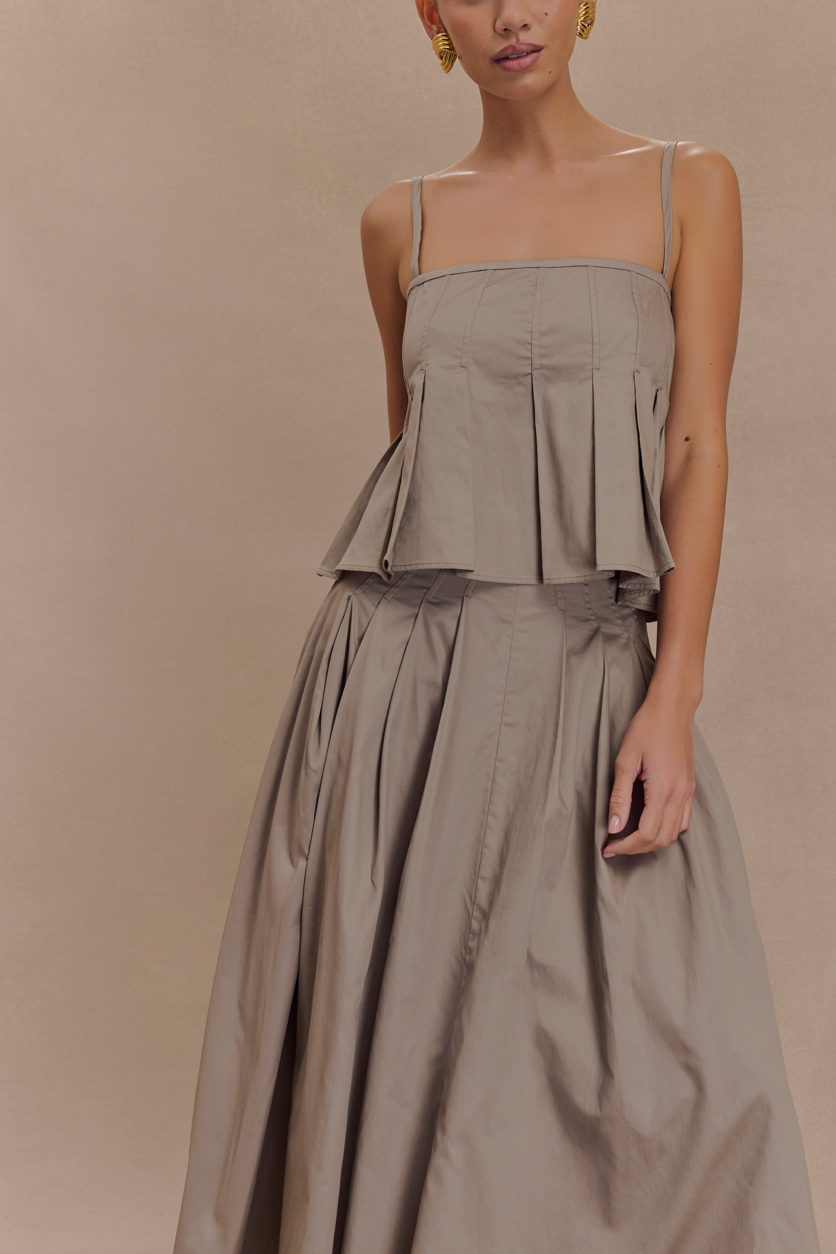 Mae Cotton Top - Pebble Brown、mySite、solidvoid