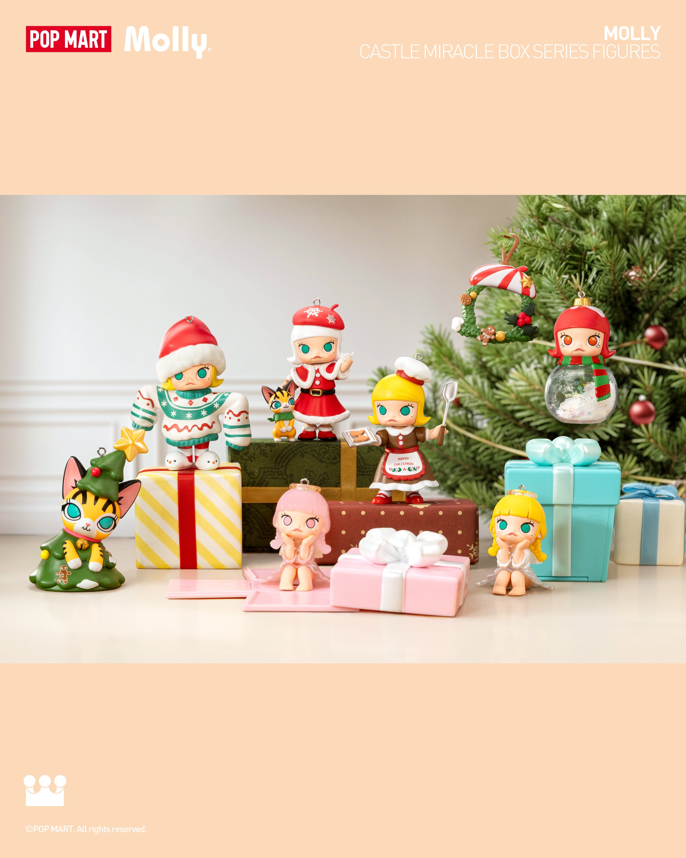 POP MART MOLLY Castle Miracle Box Series Figures、mySite、greenlandpopulation