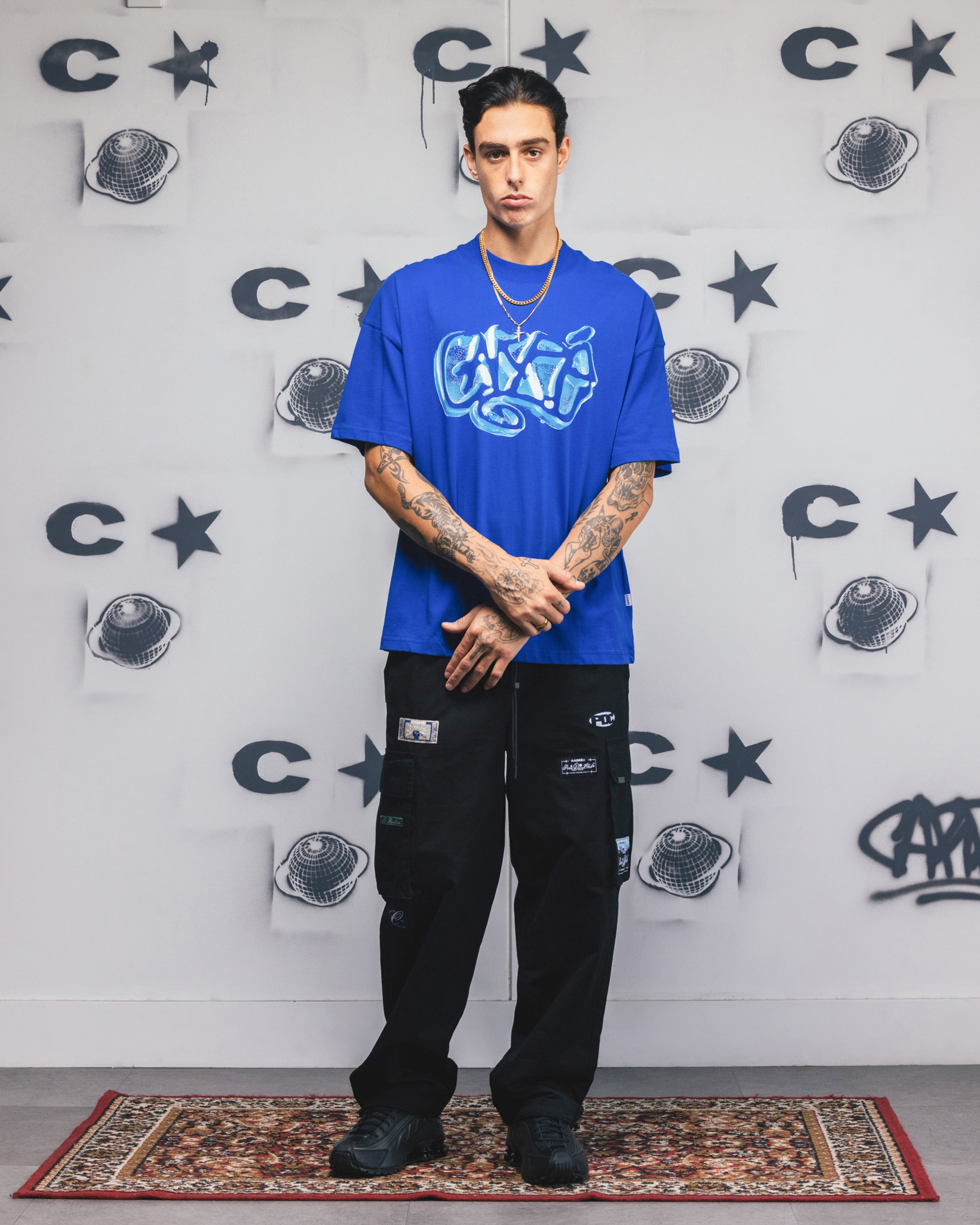 Carre Frosted T-Shirt Royal、mySite、zt4zffjzw