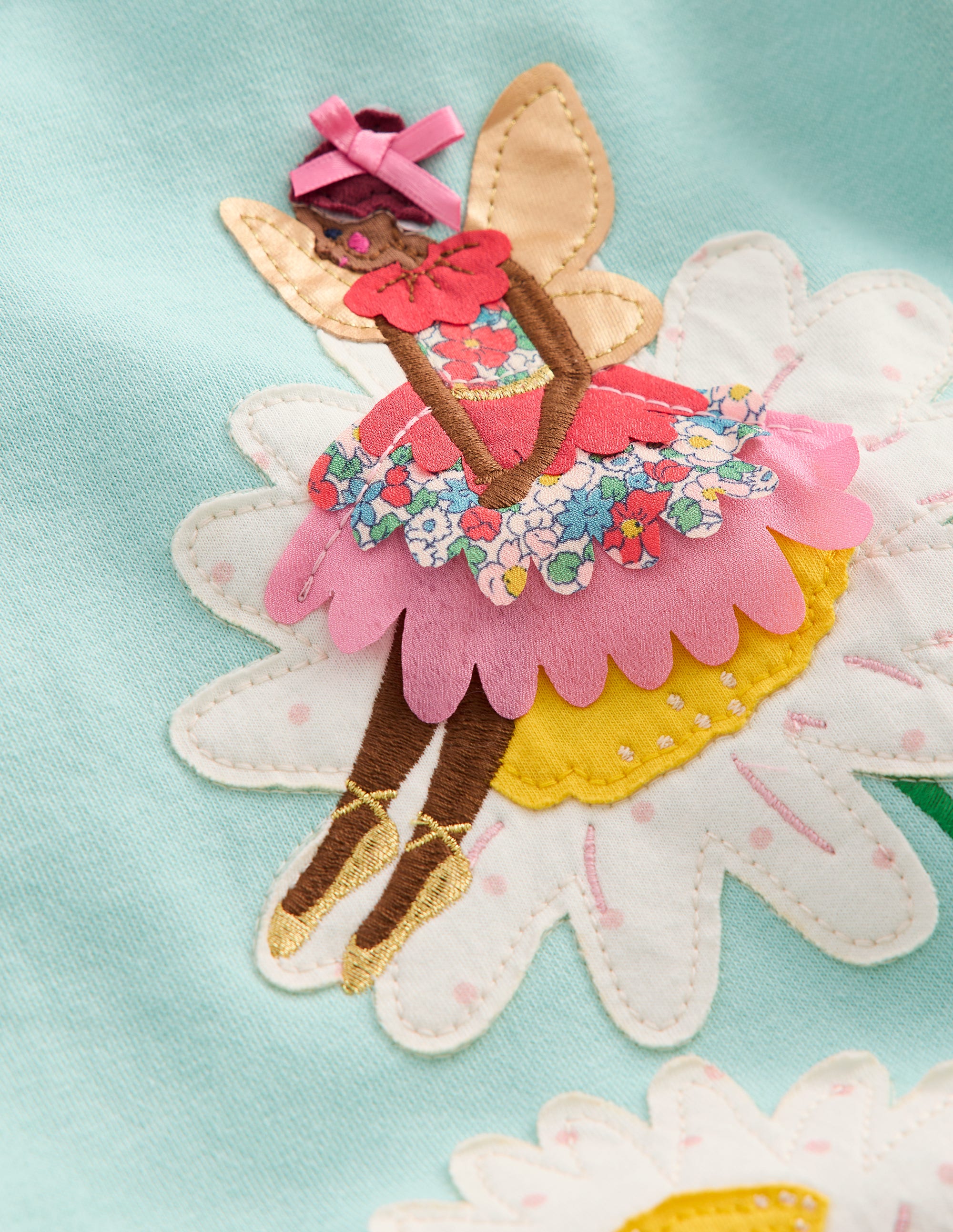  Applique Sweatshirt-Spring Green Daisy Fairy、mySite、ashleygrahame