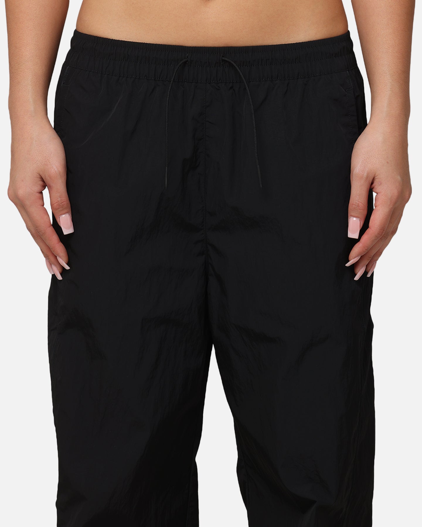Nike Women's Sportswear High-Waisted Woven Open-Hem Pants Black/White、mySite、zt4zffjzw