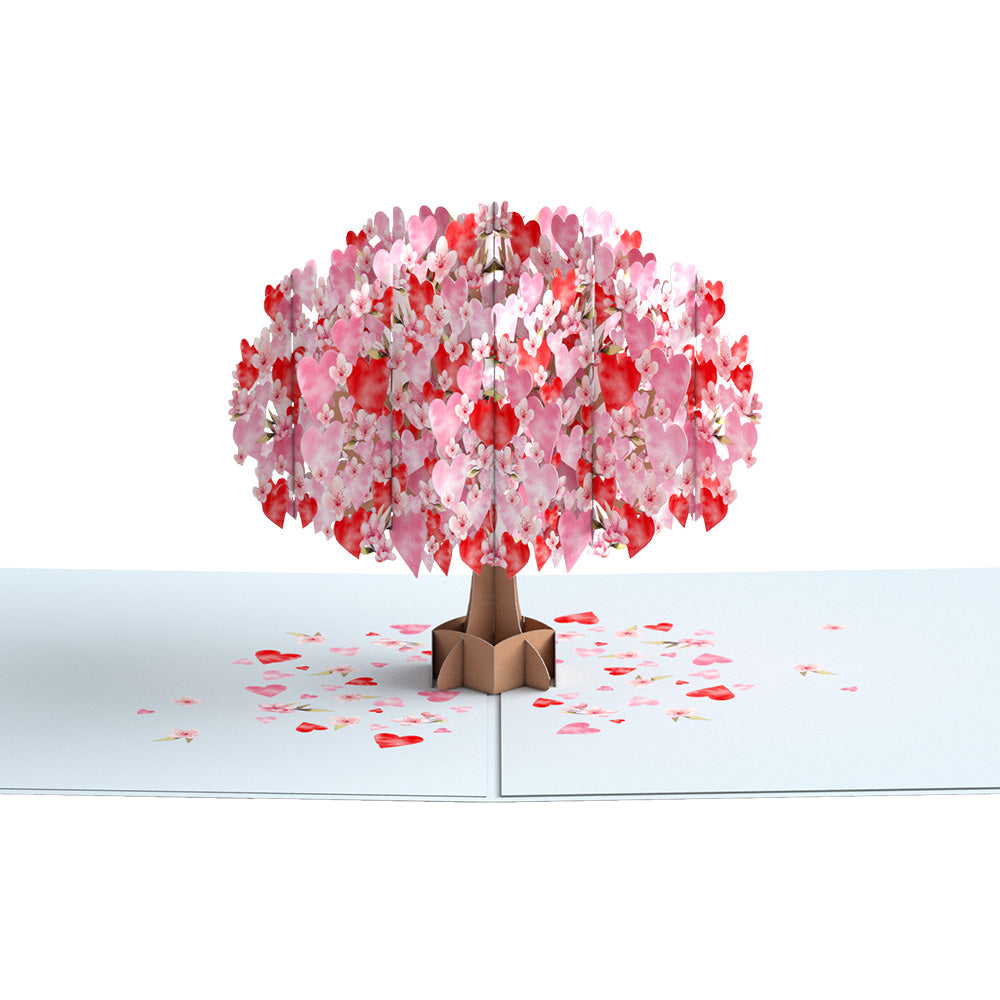 Happy Valentine's Day Cherry Blossom Tree Pop-Up Card、mySite、solidvoid