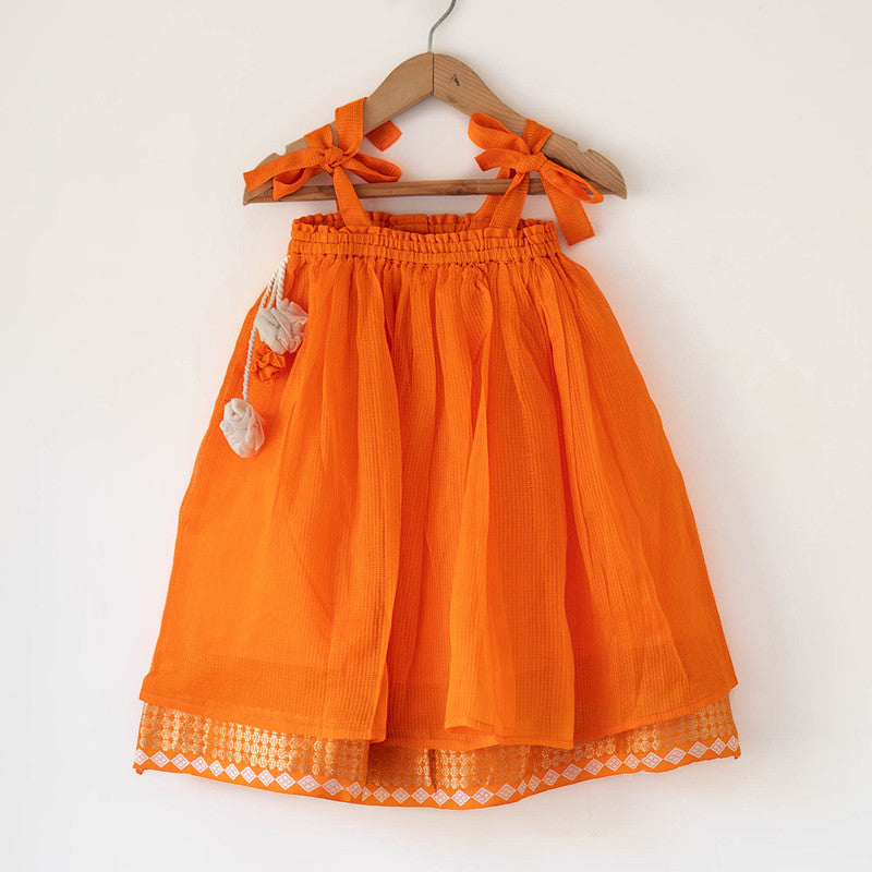 Cotton Lehenga Choli Set For Girls | Orange、mySite、camillekostekn