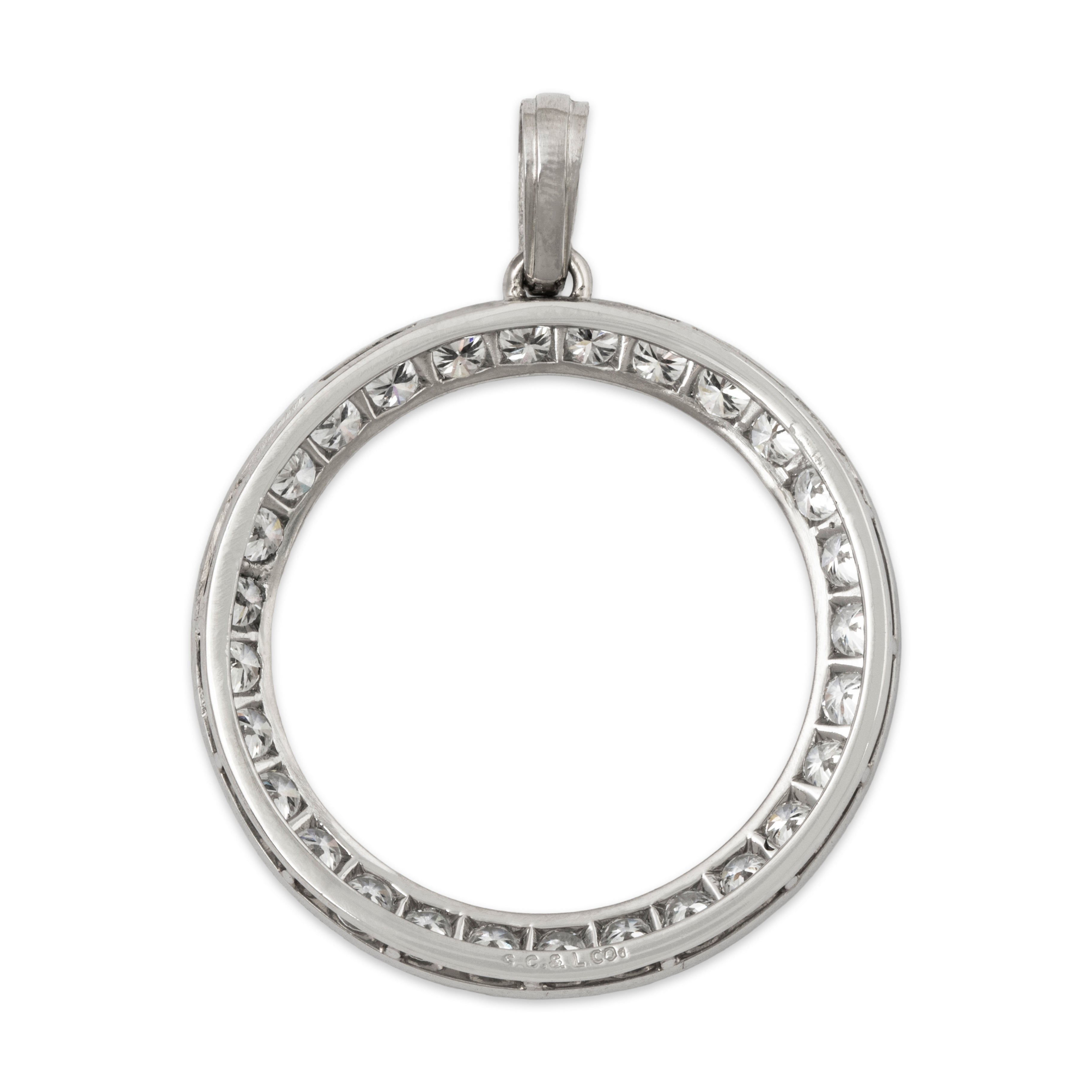 Vintage Shreve Crump & Low Platinum 3.08cttw Diamond Large Sparkling Pendant、mySite、hinf8tx79