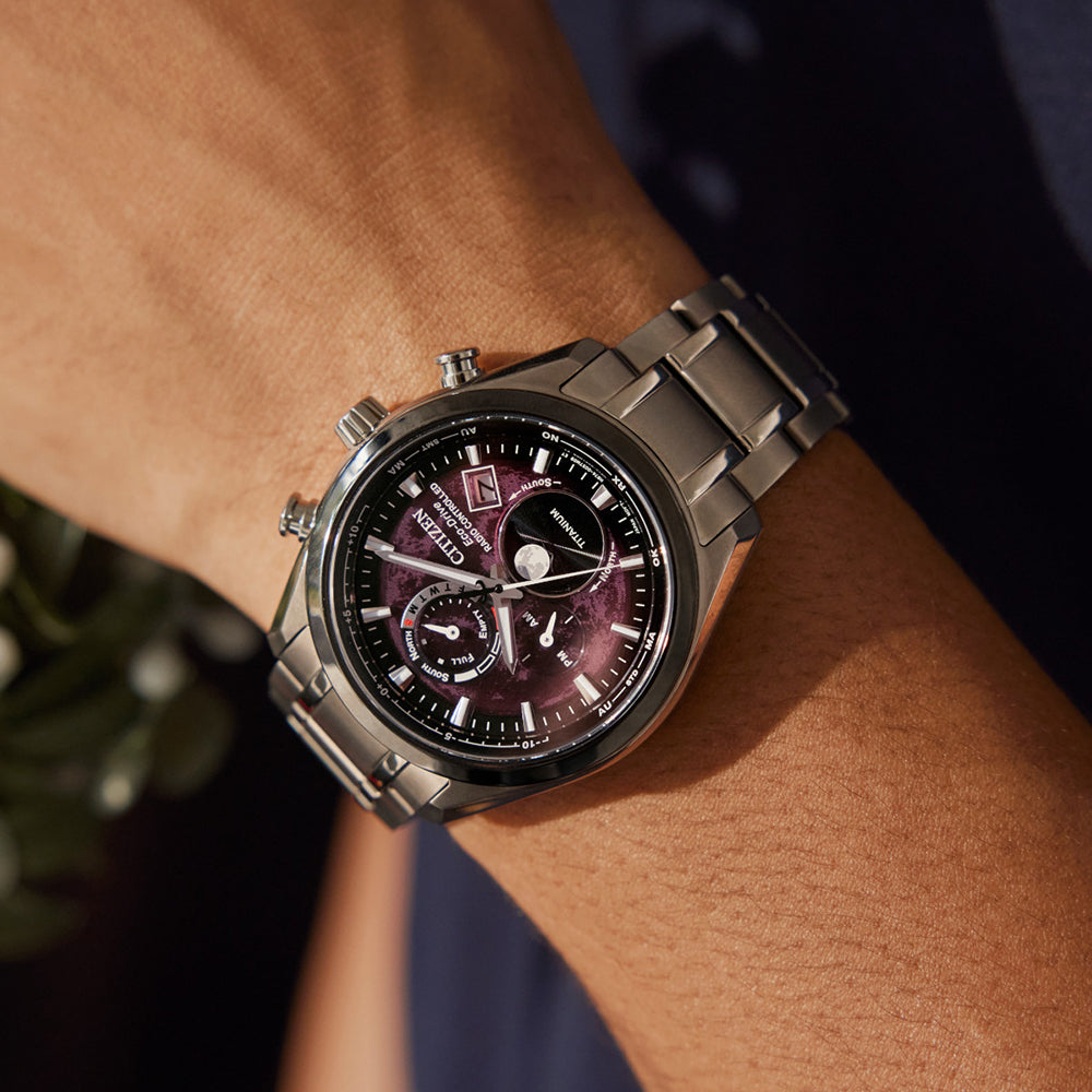 Tsuki-yomi A-T Sport Luxury H874 Eco-Drive 43mm - Red on Bracelet、mySite、botmansion