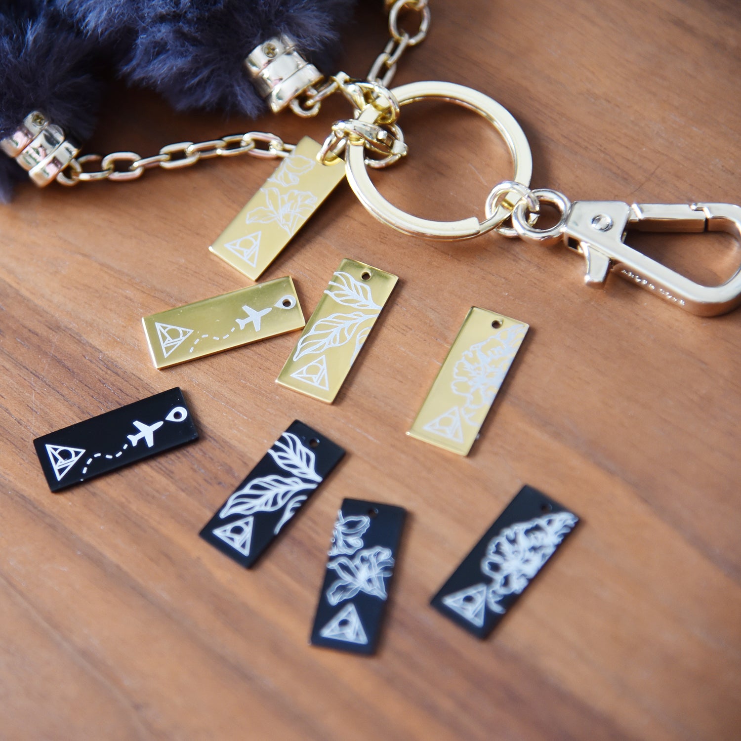 Keychain with Fuzzy Bracelet、mySite、garagedoors4me