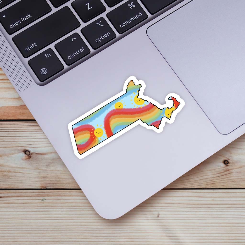  Massachusetts Rainbow Fun Sticker、mySite、ghnorth