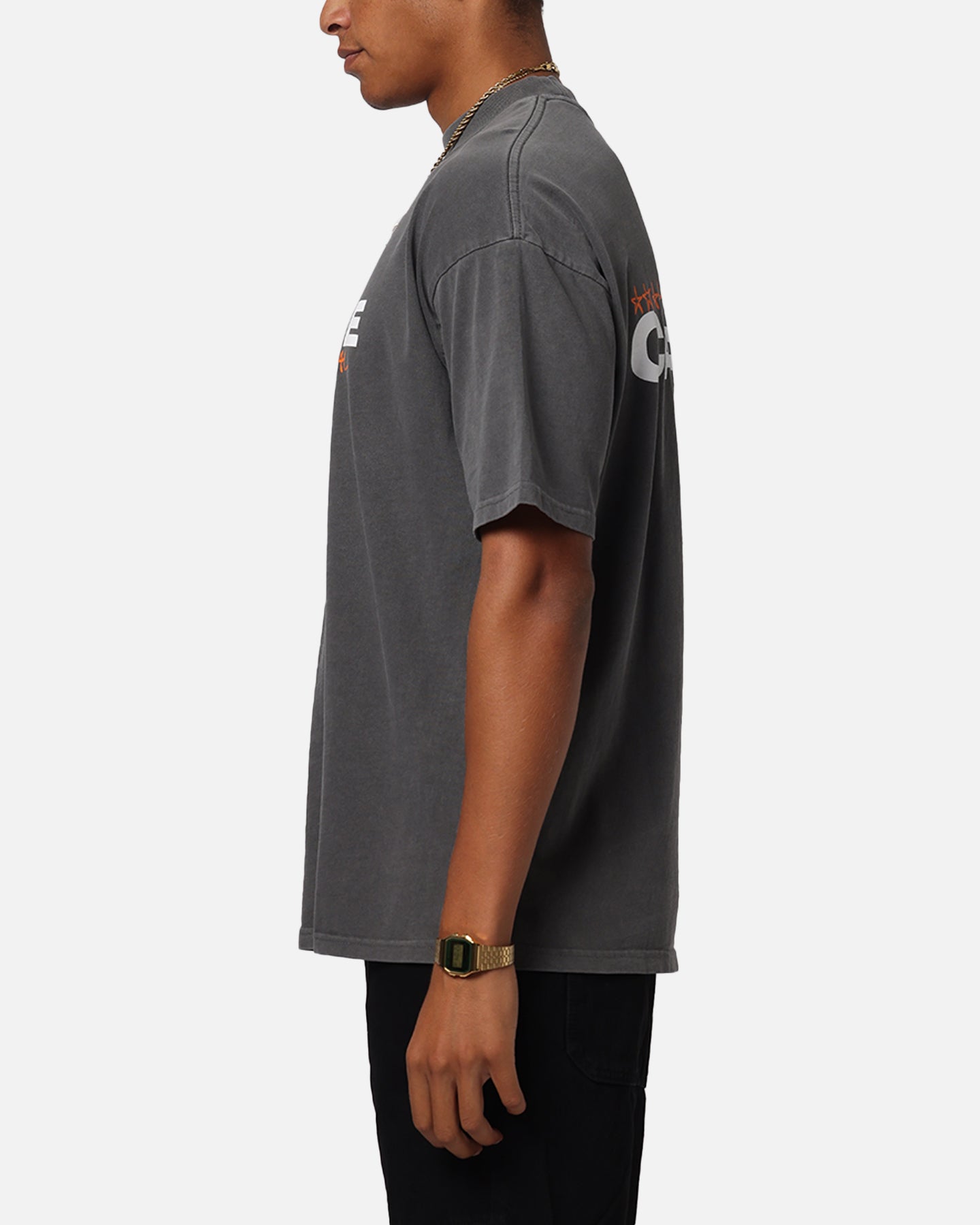 Carre Handdrawn Mock Neck T-Shirt Washed Charcoal、mySite、zt4zffjzw