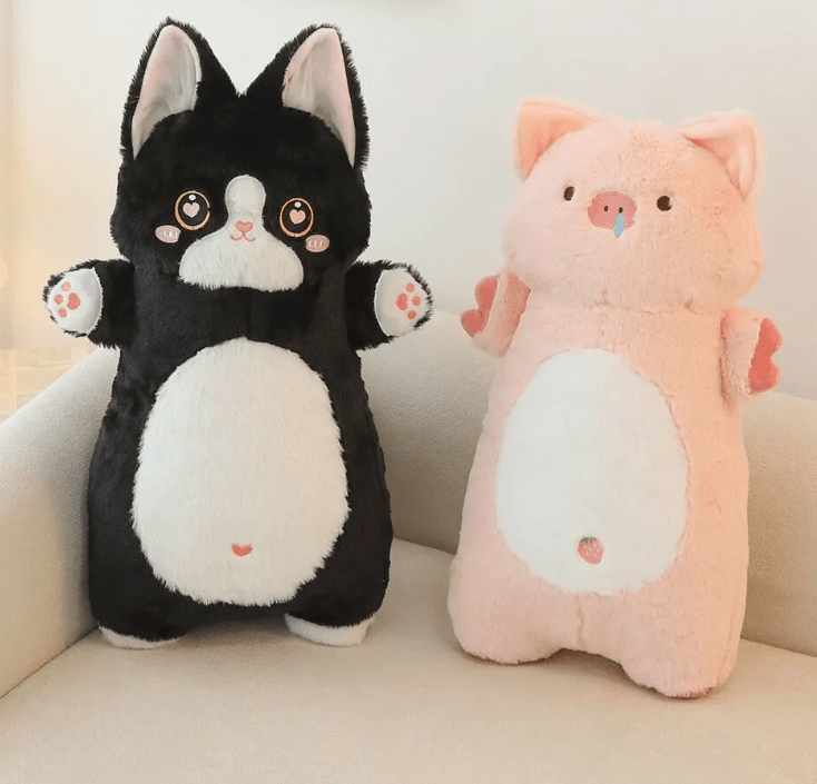 Kawaii Large Kitty Cat or Pink Pig Pillow Plush Animals 55cm Tall!、mySite、g9winljtr