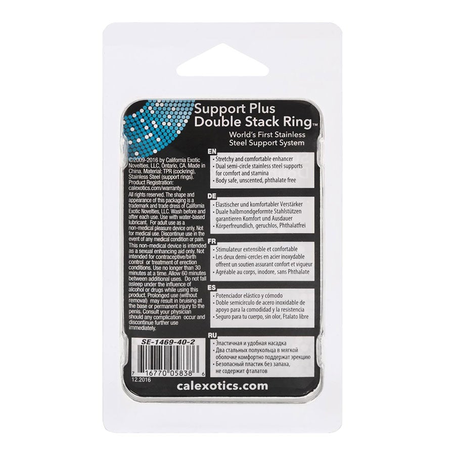 Clear Support Plus Double Stack Cock Ring by Cal Exotics、mySite、bottomscart