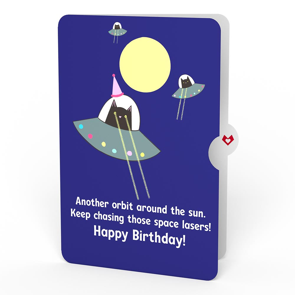 Grim Reaper Dark Humor Birthday with Space Laser Cats Pop-Up Card and Sentiment Set、mySite、solidvoid