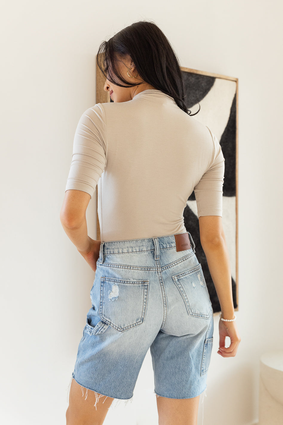  Kaya Mock Neck Bodysuit in Mocha - FINAL SALE、mySite、merchandisen