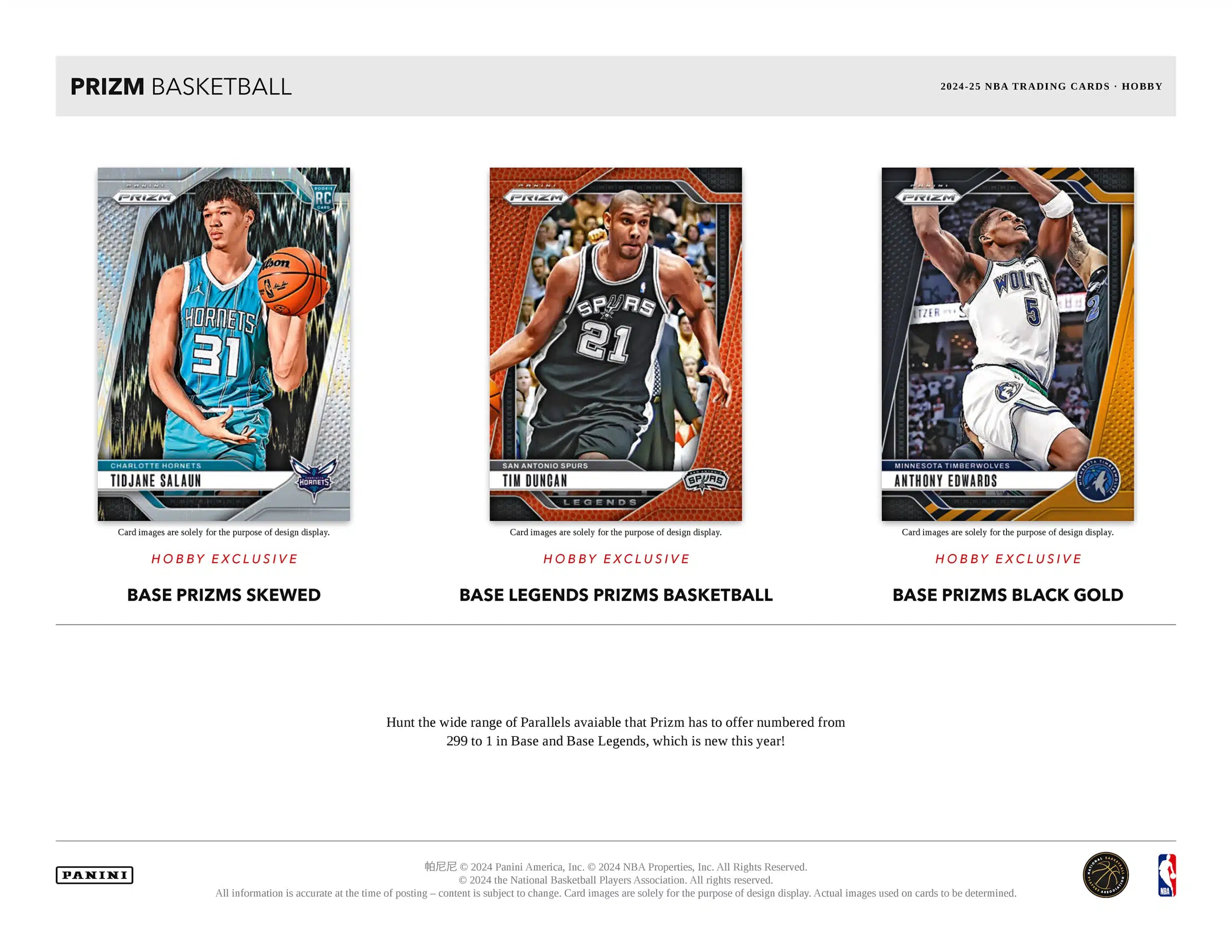 Panini Prizm NBA Basketball 2024/25 - Hobby Box、mySite、waistdrama