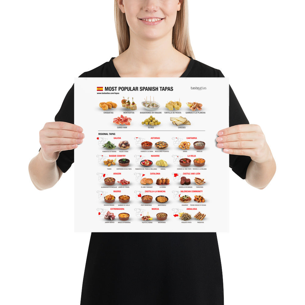 Most Popular Spanish Tapas Poster (in)、mySite、camillekostekn