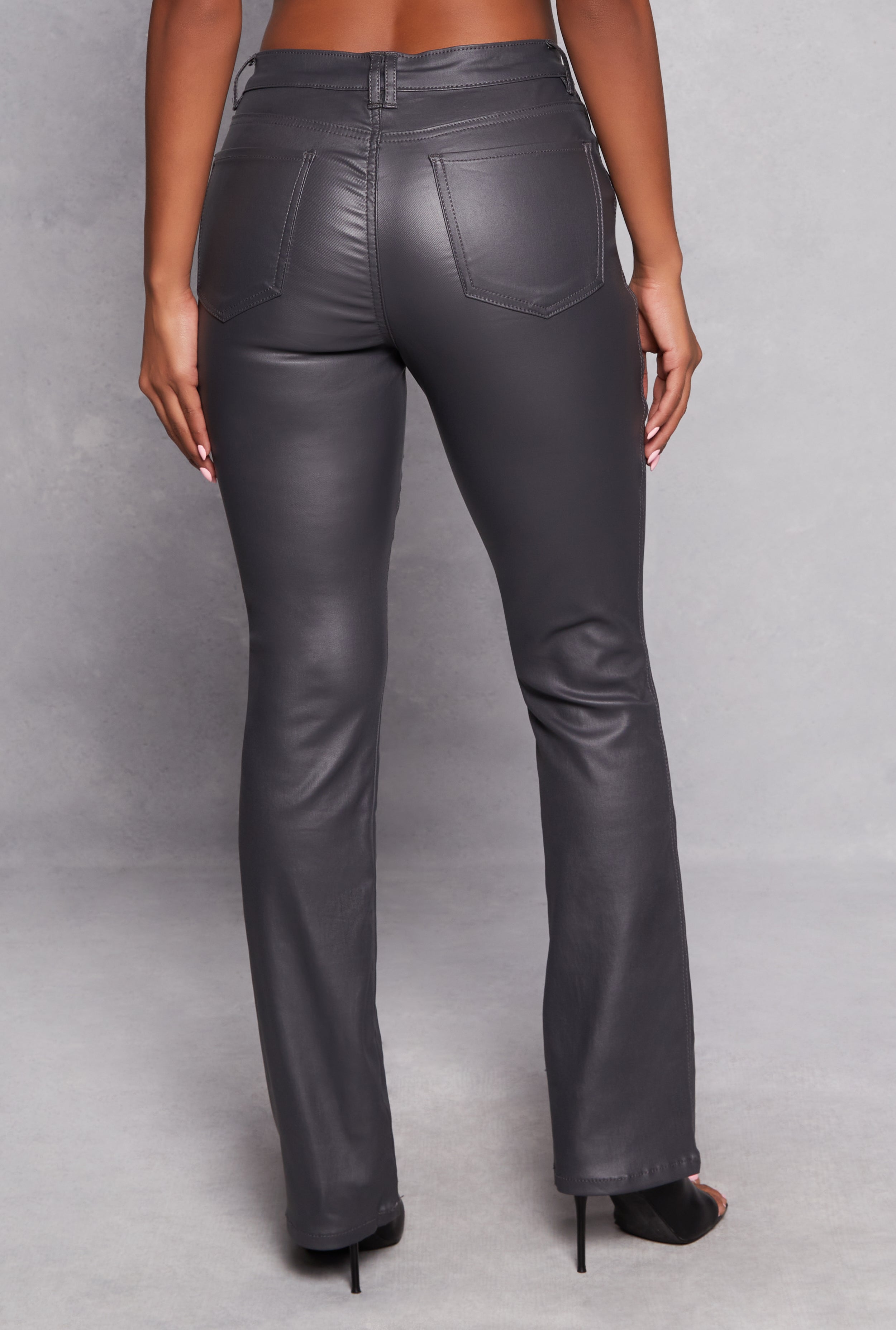 Almost Famous Zip Detail Faux Leather Pants、mySite、camillekostekn