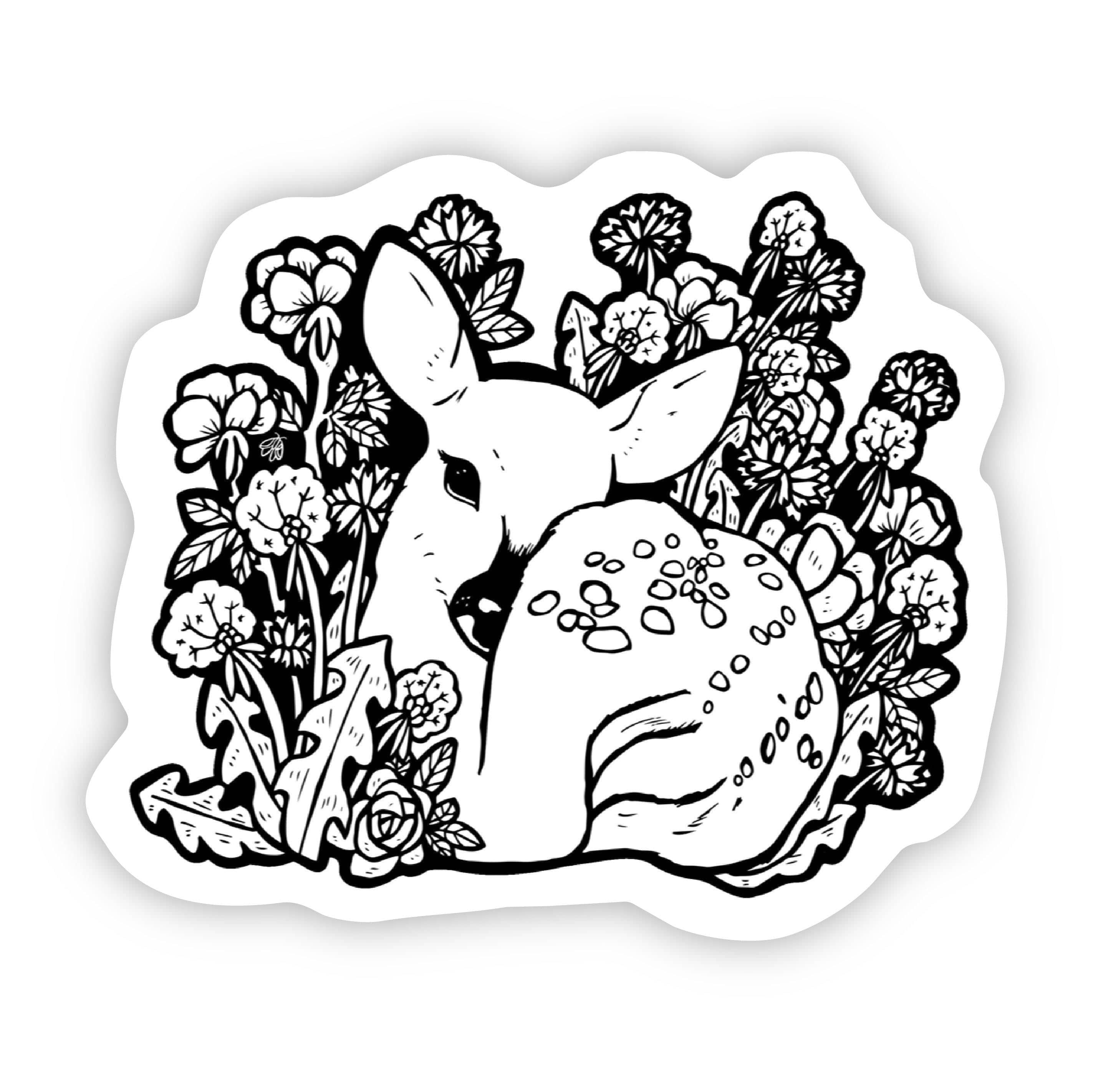  Fawn Floral Sticker、mySite、elrpsem3k