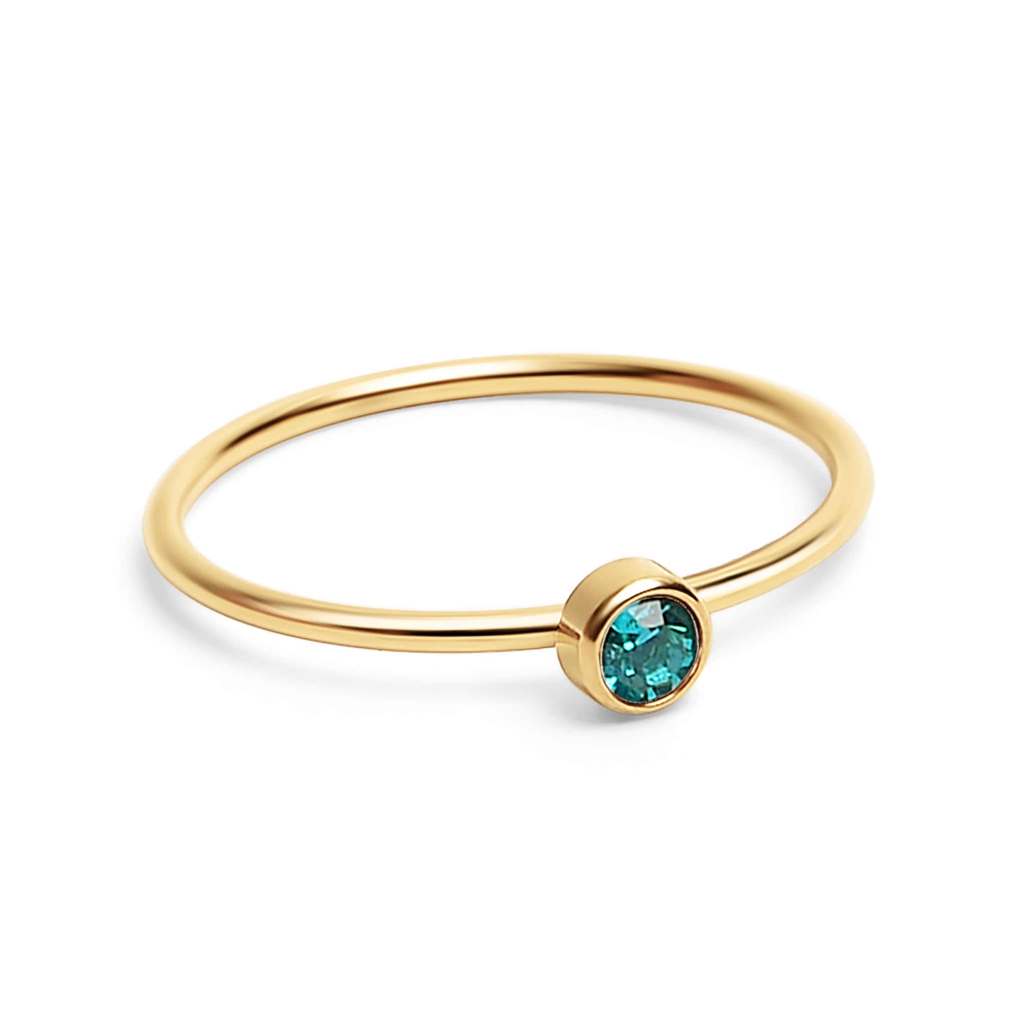 18K Gold PVD Stainless Steel Birthstone Stacking Ring / ZRJ1001、mySite、dreamappss