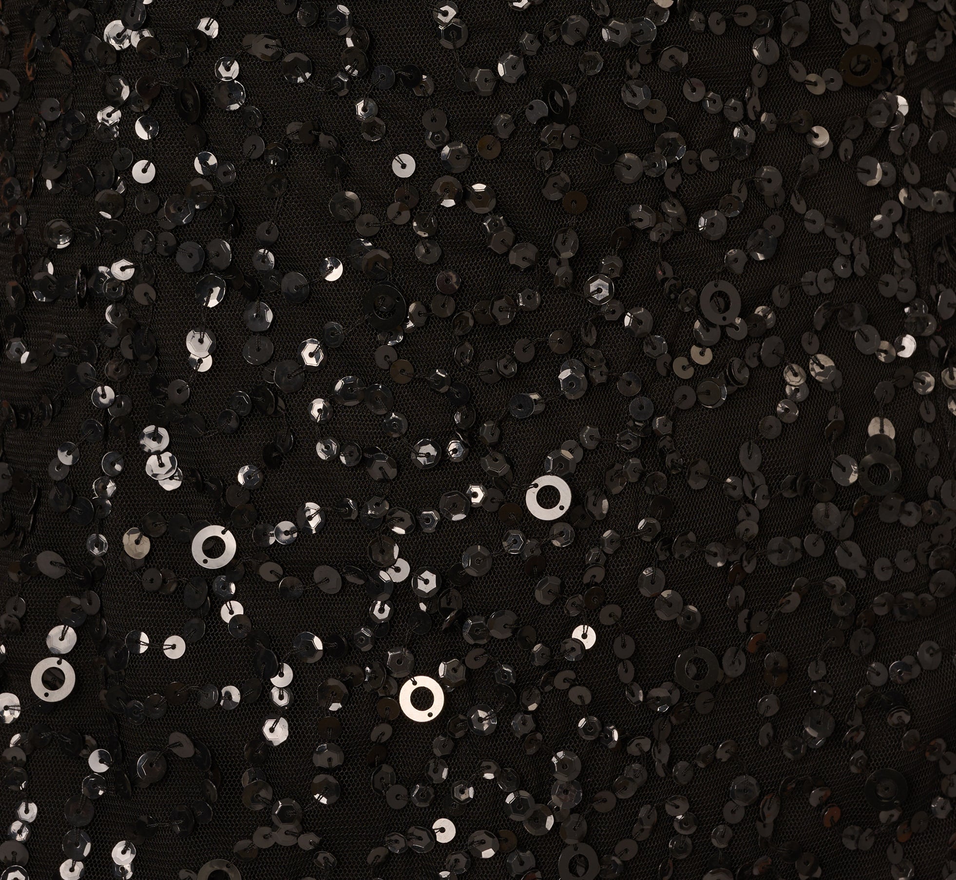 One Shoulder Sequin Beaded Ankle Length Dress In Black、mySite、solidvoid