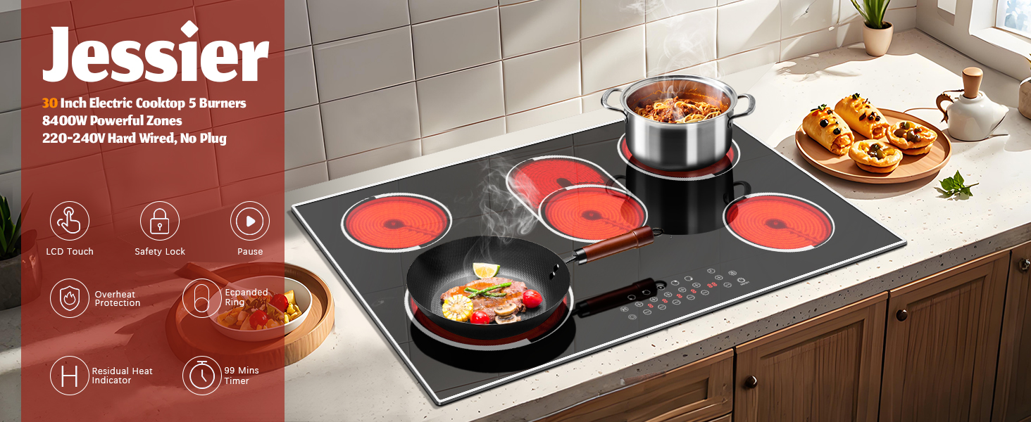 30 inch electric cooktop