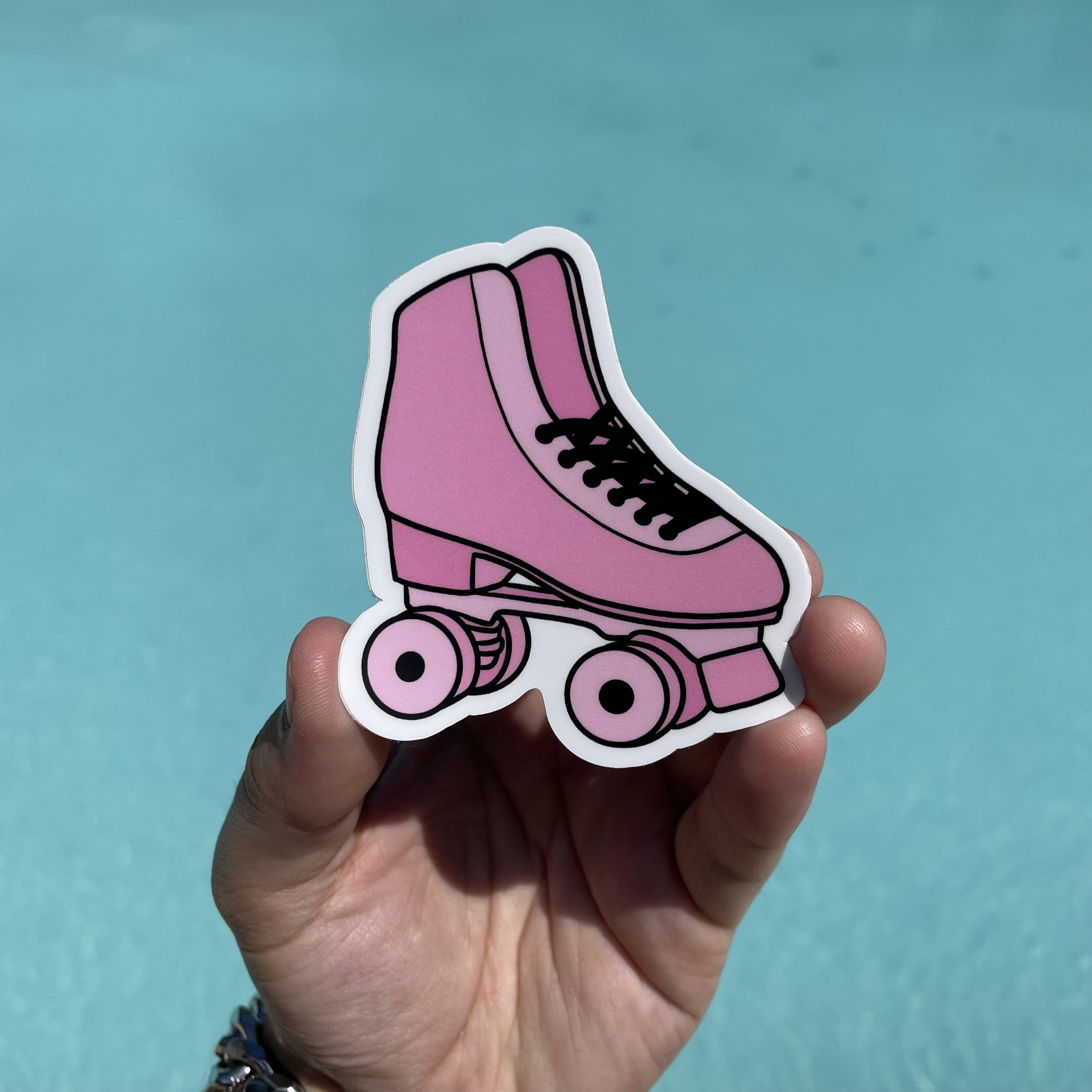  Pink Roller Skate Aesthetic Sticker、mySite、elrpsem3k