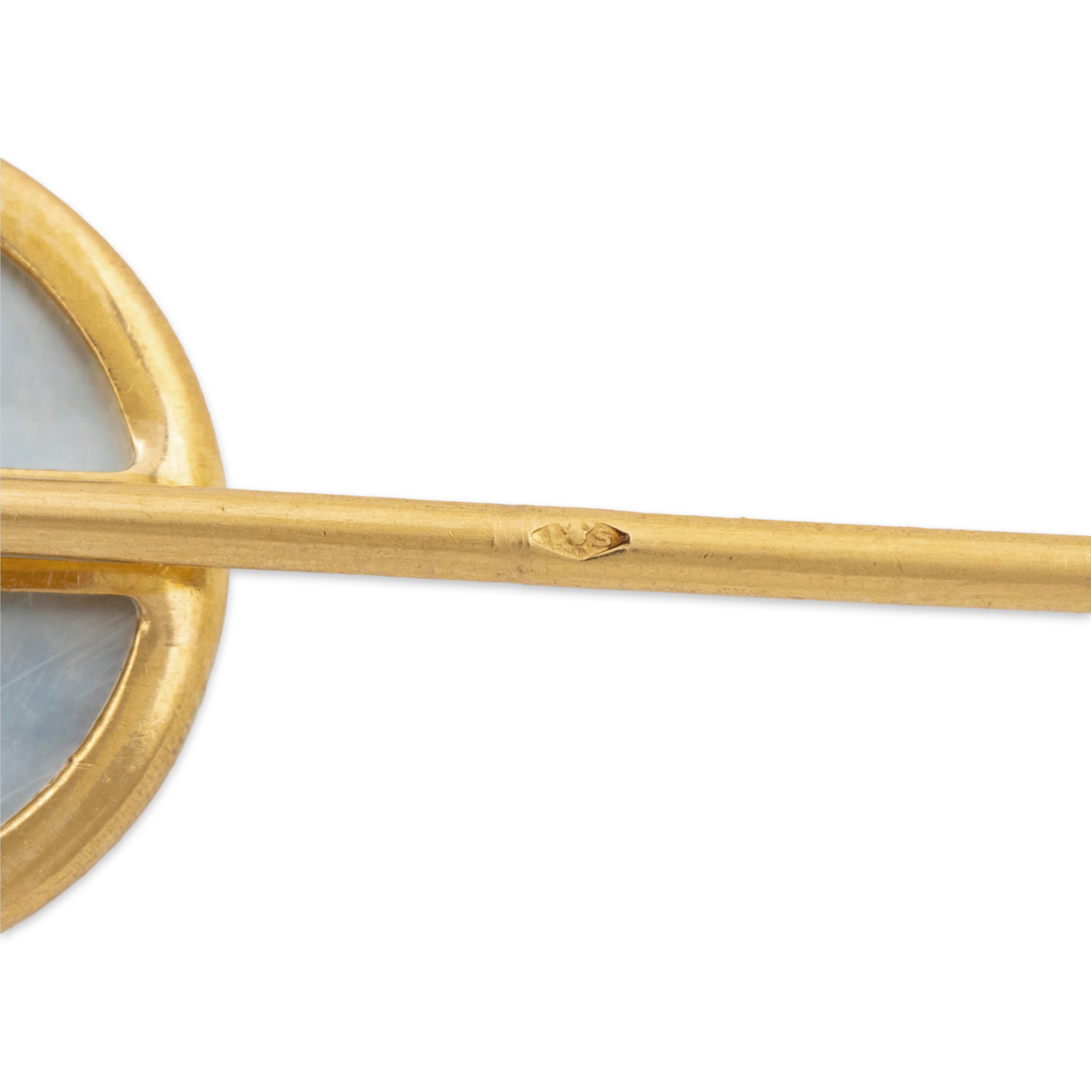 Antique French 18k Yellow Gold Essex Crystal German Longhaired Pointer Stick Pin、mySite、hinf8tx79