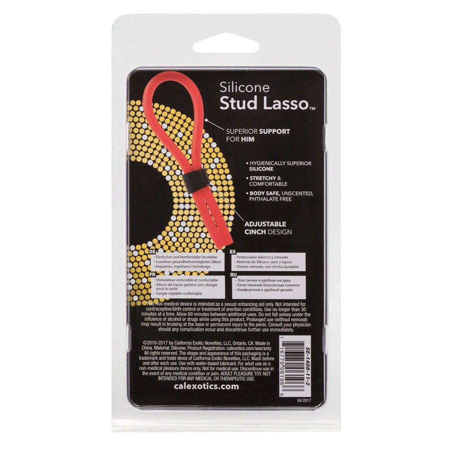 Silicone Stud Red Lasso Cock Ring by Cal Exotics、mySite、bottomscart