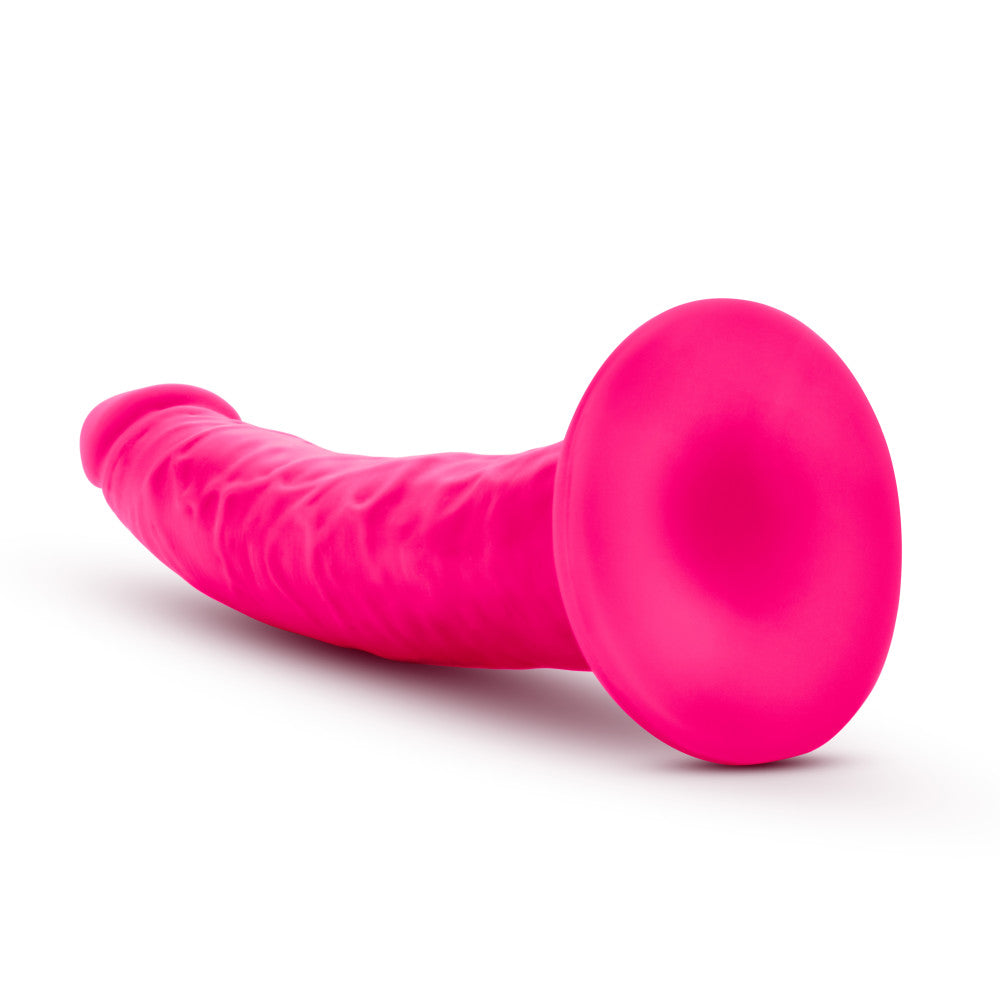 Neo Elite By Blush® | Neon Pink: 7.5-Inch Long Dildo - Made with Purio™ Silicone & SensaFeel® Dual Density Realistic Technology、mySite、bottomscart