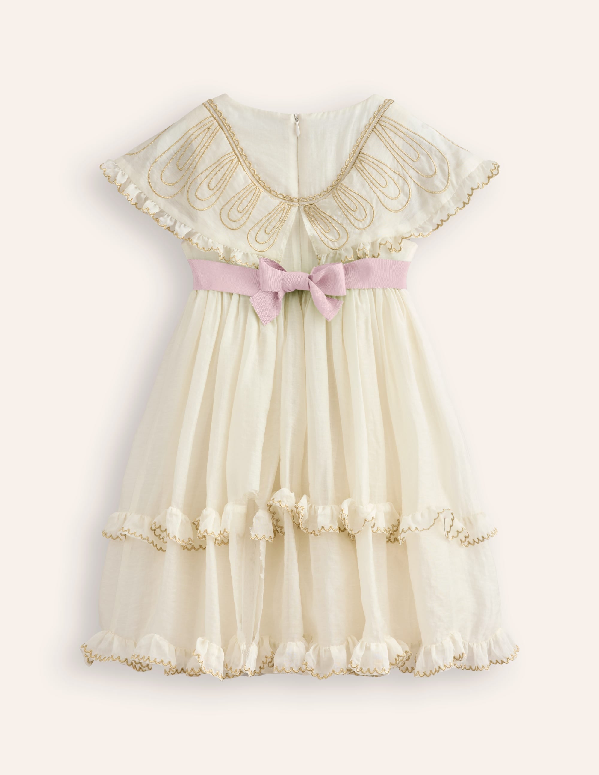  Organza Angel Ruffle Dress-Ivory、mySite、ashleygrahame