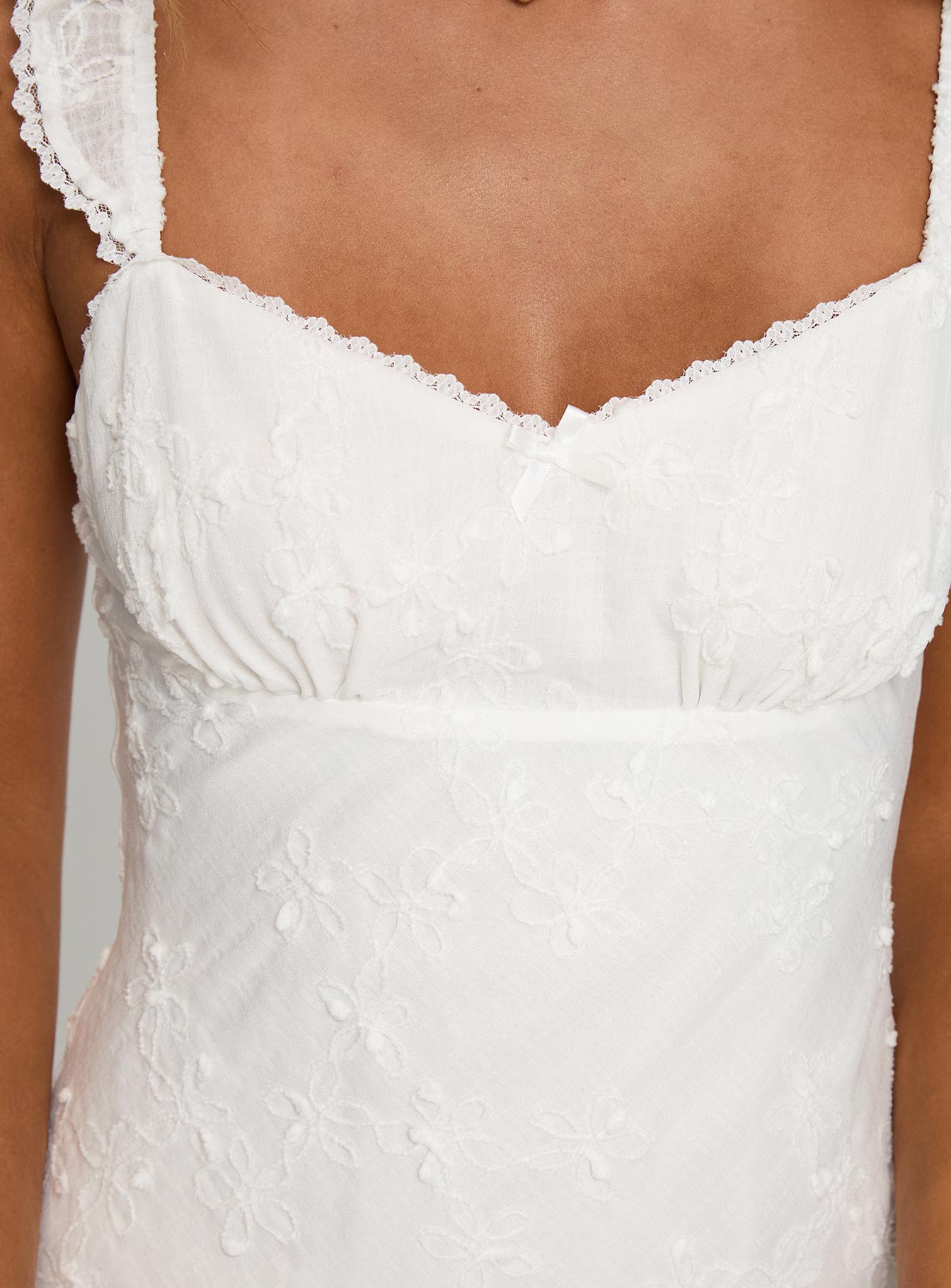 Beacall Embroidered Mini Dress White、mySite、solidvoid