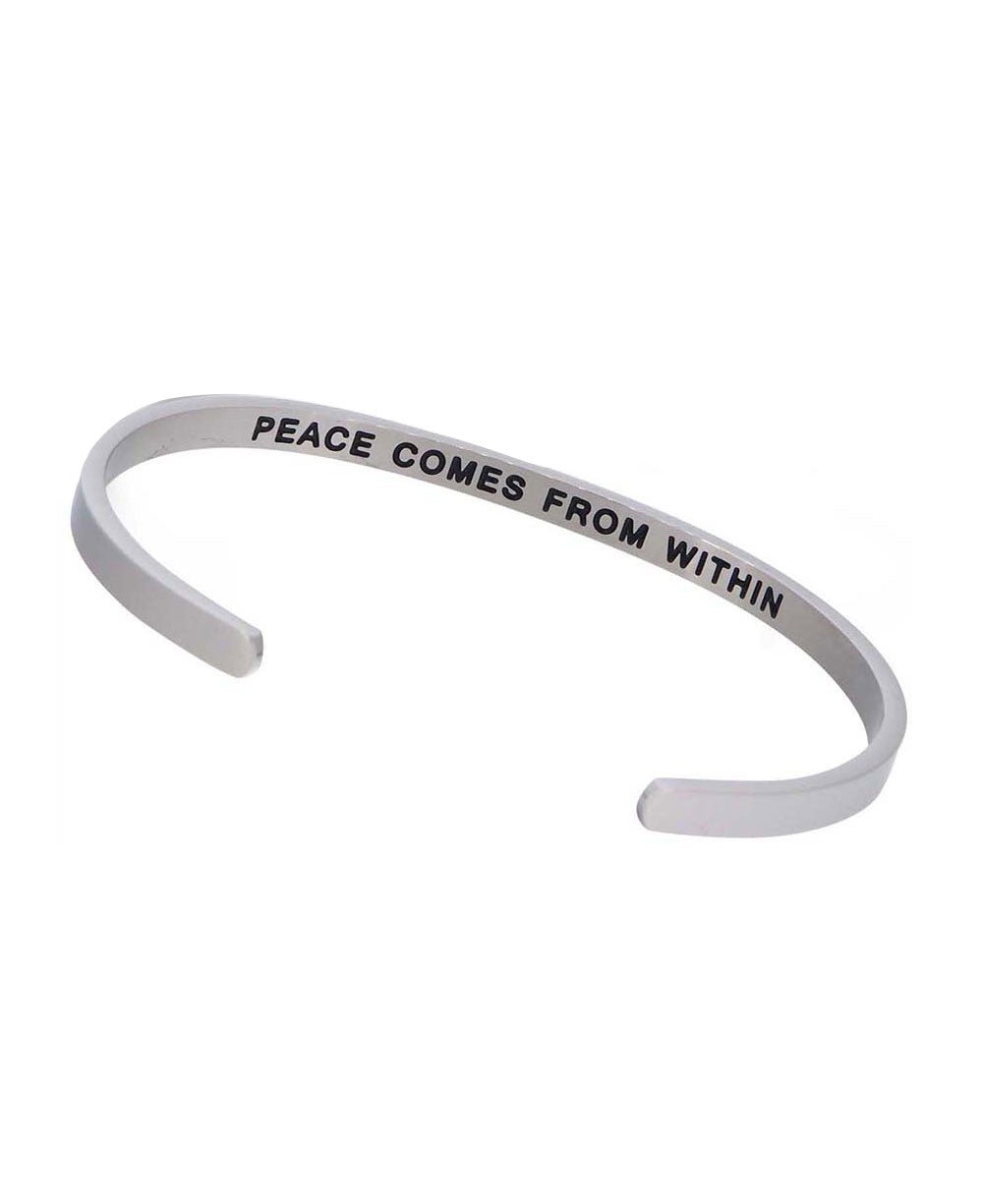 Men's Cuff Bracelet, Peace Comes From Within、mySite、topwebapps