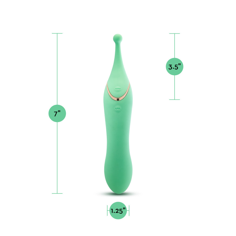 Blush Collection | Stella 7 Inch Dual-Ended Clitoral G-Spot Vibrating Wand With Precision Stimulation – In Green、mySite、bottomscart