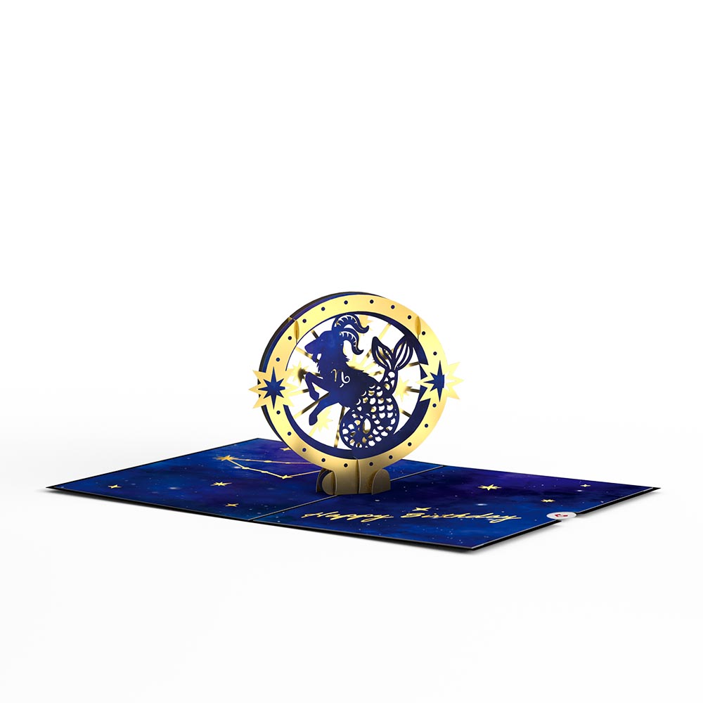 Capricorn Zodiac Birthday Pop-Up Card、mySite、solidvoid