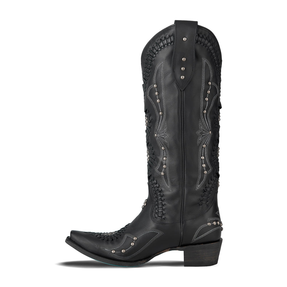 Cossette Studded Embroidered Snip Toe Pull On Cowboy Boots、mySite、gtrtttuynbv