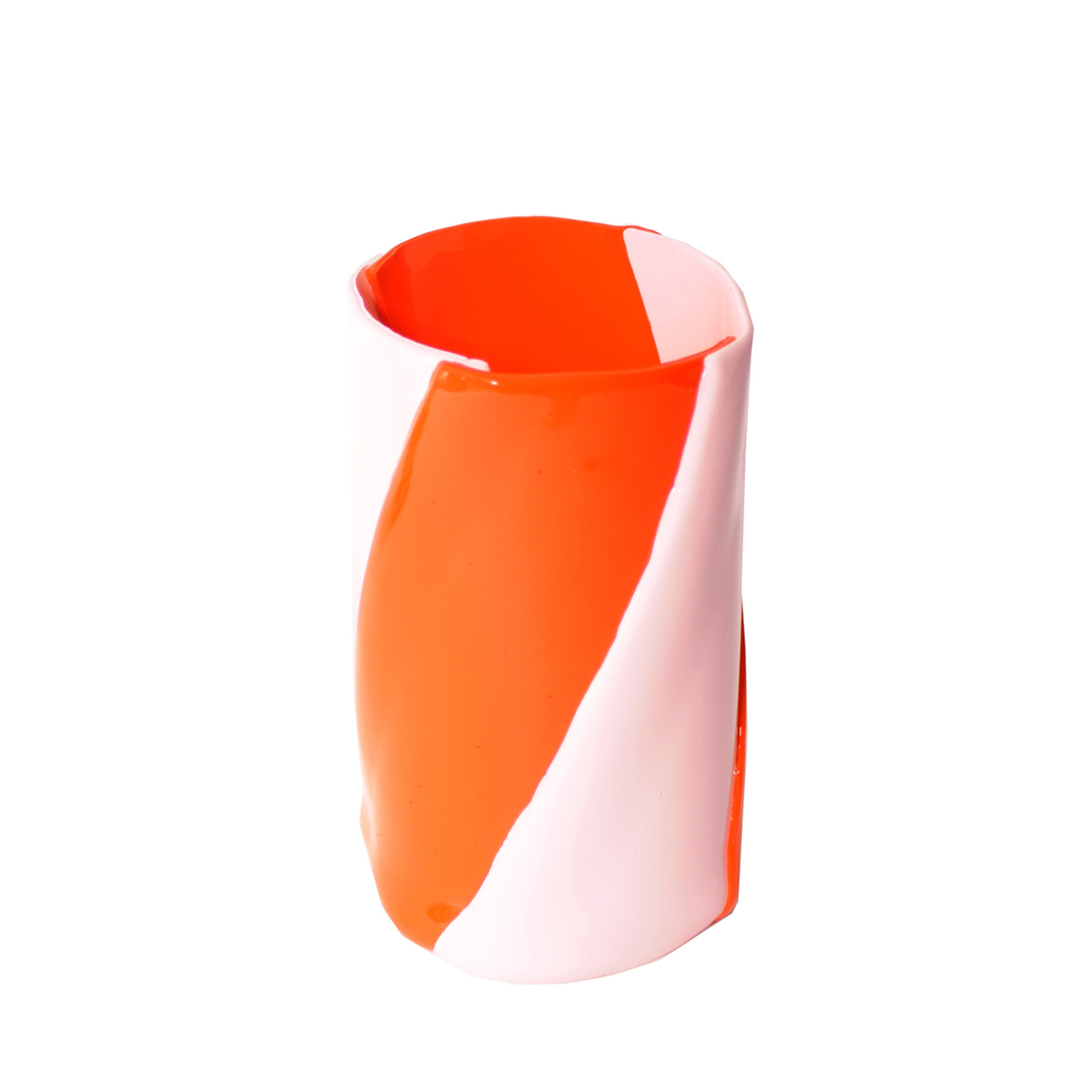 Resin Vase TWIRL Orange and Pink by Enzo Mari for Lezioni、mySite、neckold