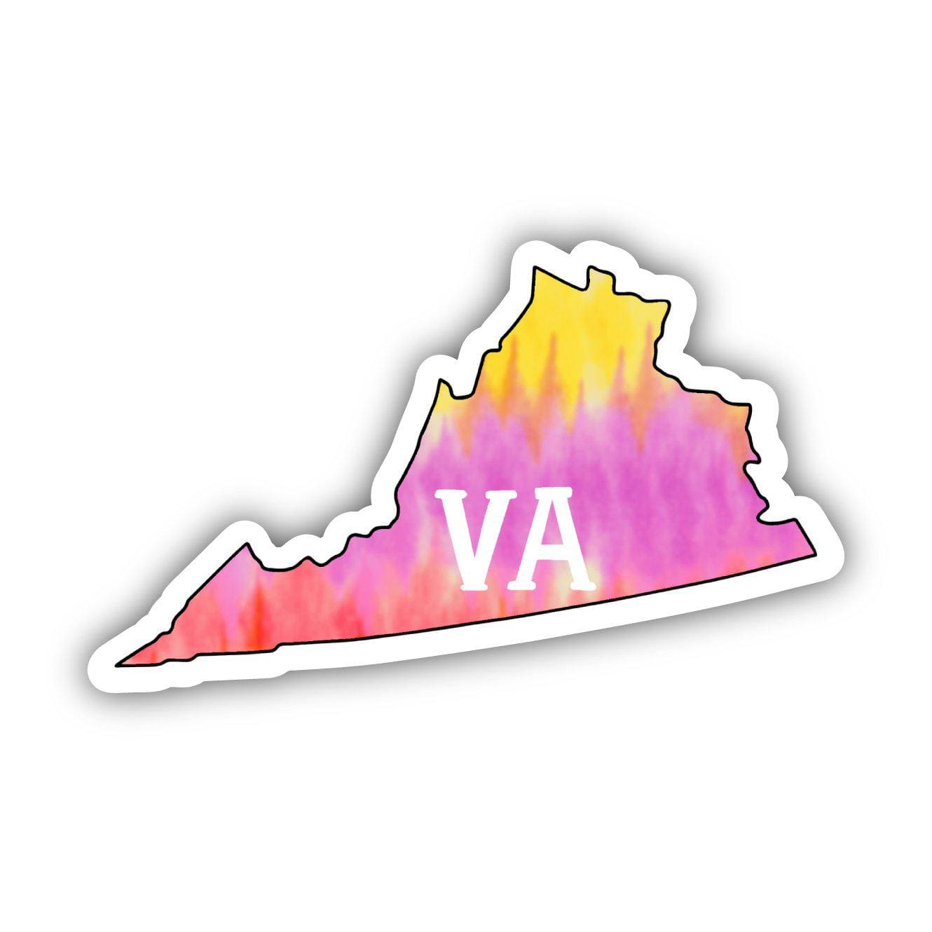  Virginia Tie Dye Stripes Sticker、mySite、elrpsem3k