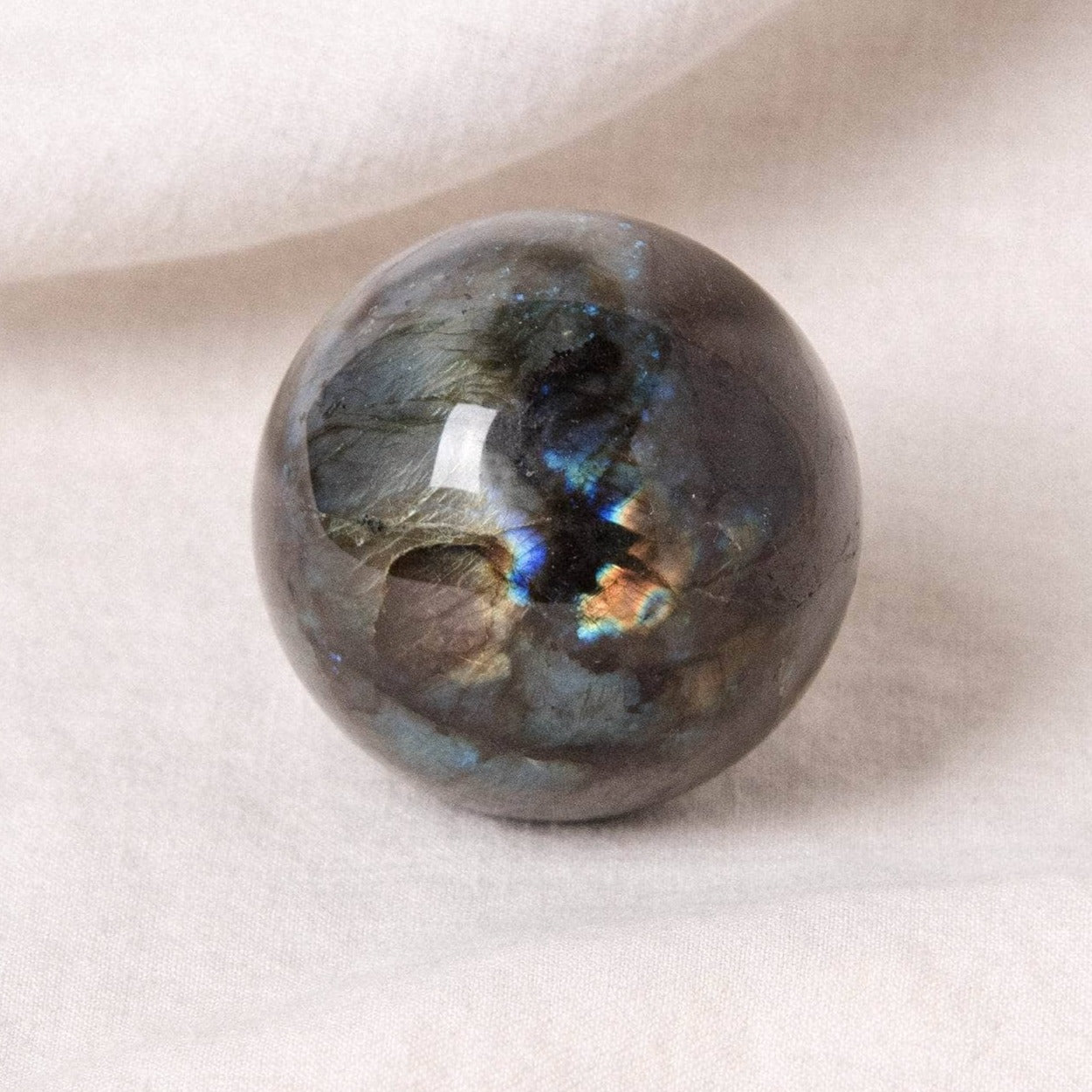 Labradorite Blue Flame Sphere with Tripod - AAA Premium Quality、mySite、hinf8tx79