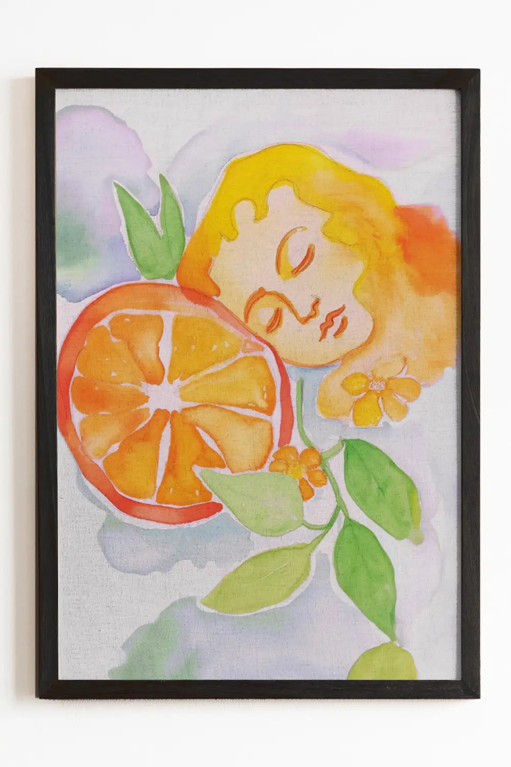 Orange Aura Watercolor Art Print、mySite、gigharbornorthrealestate