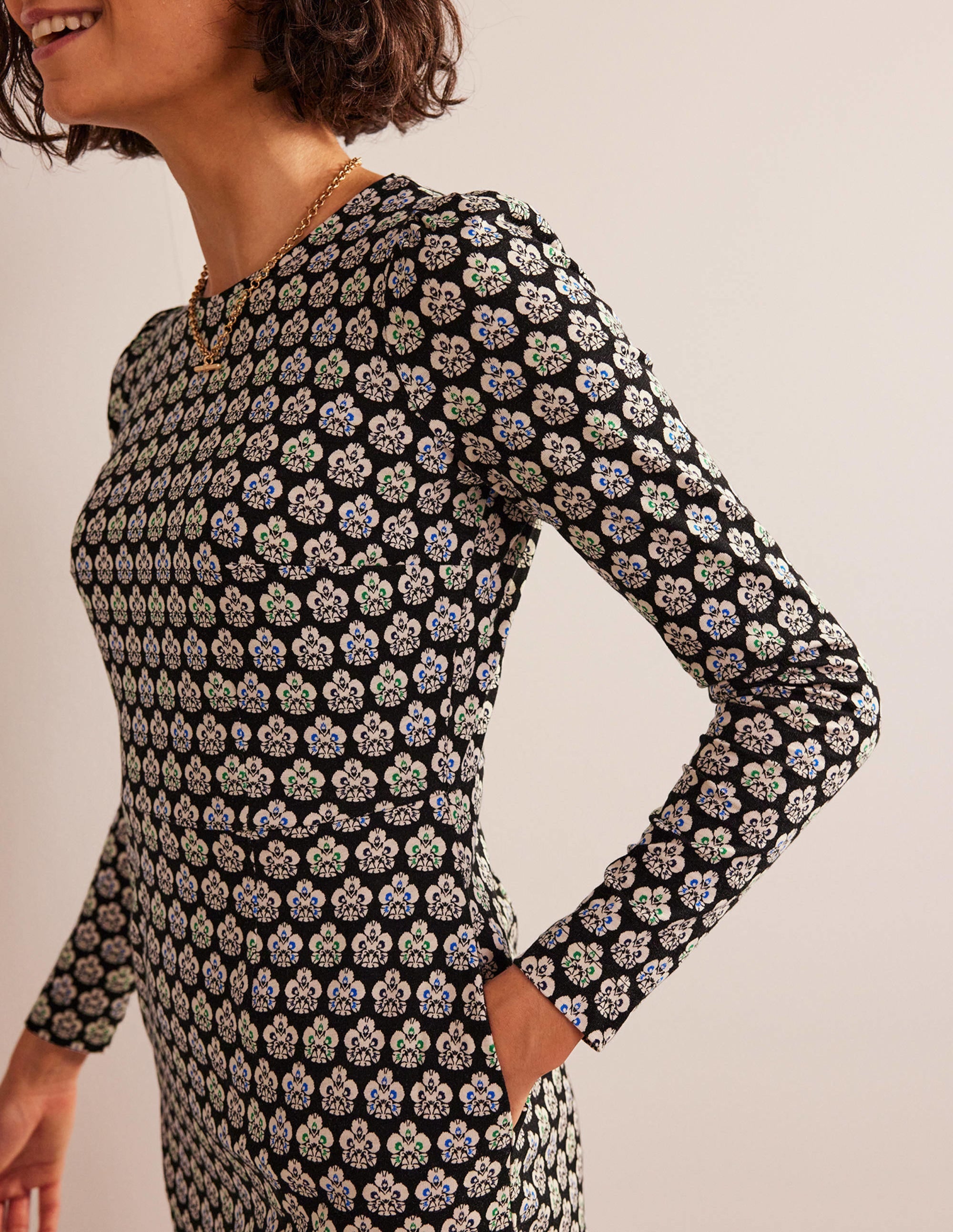  Penelope Jersey Dress-Black, Carnation Stamp、mySite、ashleygrahame